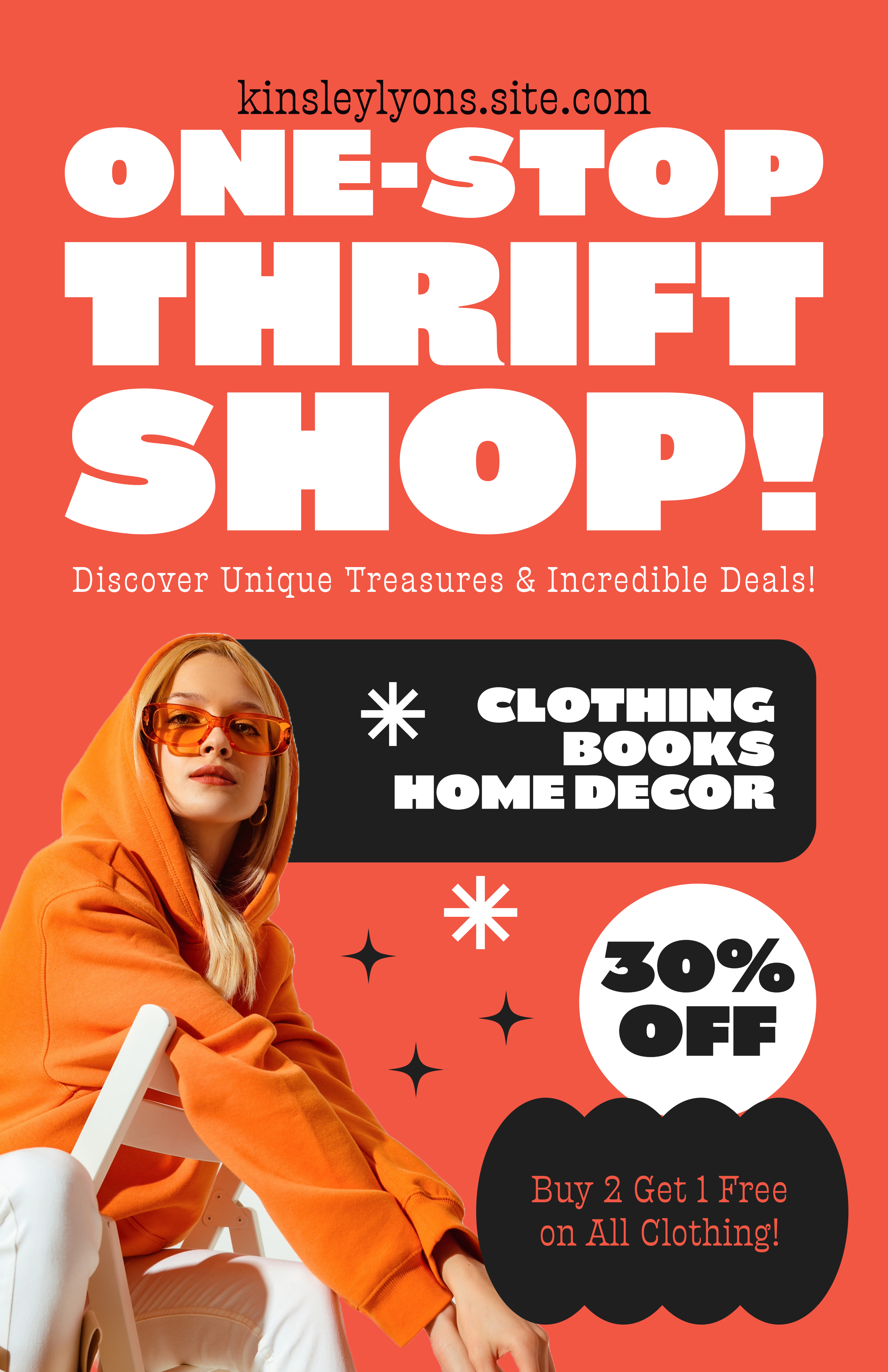Thrift store sale flyer picture
